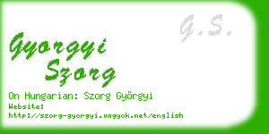 gyorgyi szorg business card