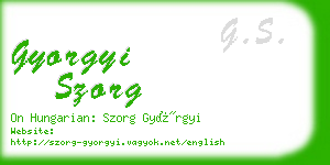 gyorgyi szorg business card